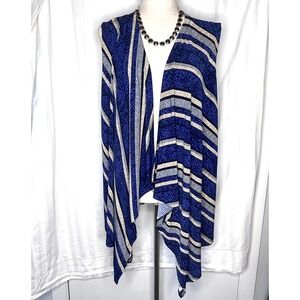 CSC Studio Animal Print Vest Open Top Cardigan Women's Size Med Asymmetrical